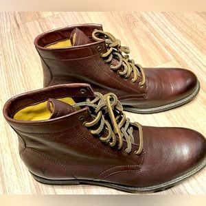 Mens Frye Tyler Lace Up Dark Brown 10